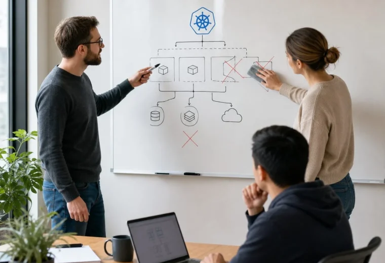 Команда спрощує схему Kubernetes на білій дошці