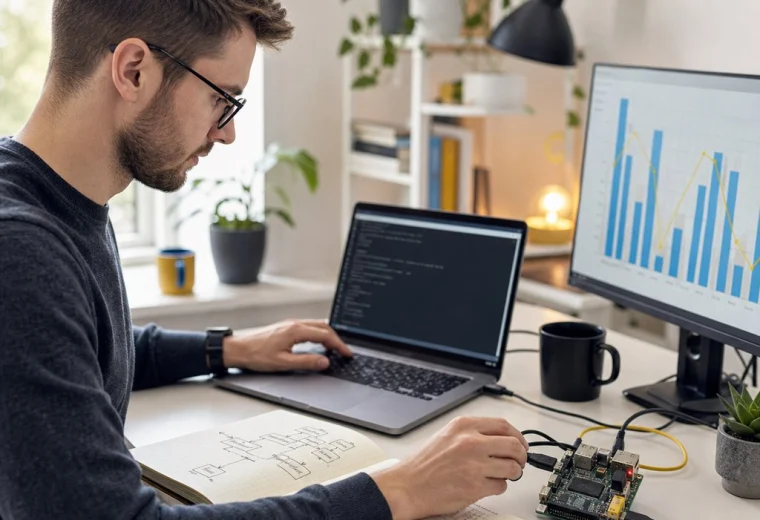Розробник працює над застосунком мовою Python